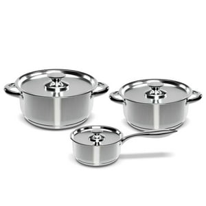 Wens - Set Bateria De Cocina 6 Piezas Acero Inoxidable 410-6Ss