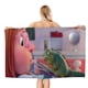 thumbnail image 1 of Leo Toalla de playa de secado rápido con diseño temático, regalo para mujeres y niñas, ideal para cumpleaños, fans, amantes de la música, uso en la playa o al aire libre, 78 × 180 cm, 1 of 6