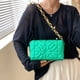 thumbnail image 5 of Bolso bandolera, bolso de hombro cuadrado con cadena y diseño de nicho, 5 of 5