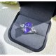 thumbnail image 3 of Anillos de Boda de Plata Esterlina de 4 Quilates Anillo de Diamante Simulado Amarillo/morado con CZ de 4 Puntas Anillo de Compromiso en Forma de Lágrima y Pera Anillo de Promesa Nupcial, 3 of 7