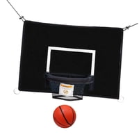 Magideal - Accesorio De Aro De Baloncesto Para Trampolines Base Universal Con Cuerdas Ajustables De Bola Para Todas Las Edades Práctica Niños Patio Trasero Depor Negro 69Cmx48Cm