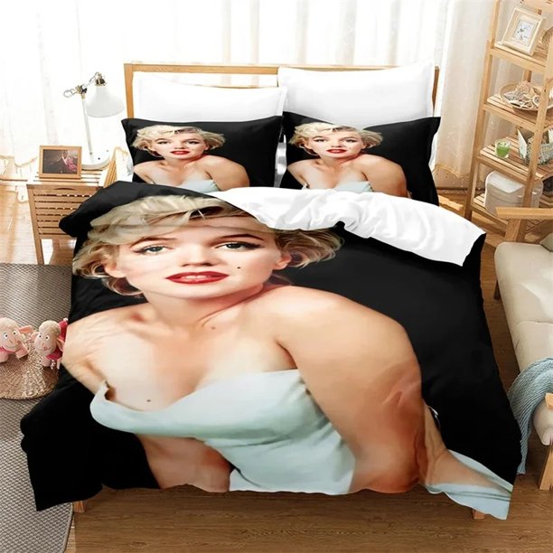 3D Marilyn Monroe All Season Duvet Cover Bedding Comforter sets Soft Quilt Cover and Pillowcases Single Double Queen KingBed Sheets