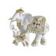 thumbnail image 5 of Estatua De Elefante De Mamá Y Bebé, Decoración De Mesa Para Sala De Estar, Oficina Familiar, Oro Blanco, 5 of 5