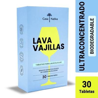 Detergente Lavavajillas En Tabletas Biodegradables, Todo En