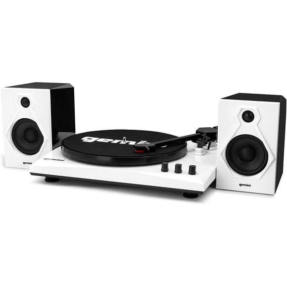 Tocadiscos Gemini TT-900BW Bluetooth con Altavoces Blancos