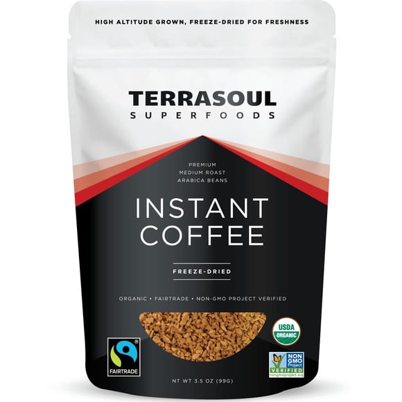Café instantáneo Terrasoul Superfoods Orgánico Liofilizado 100 g