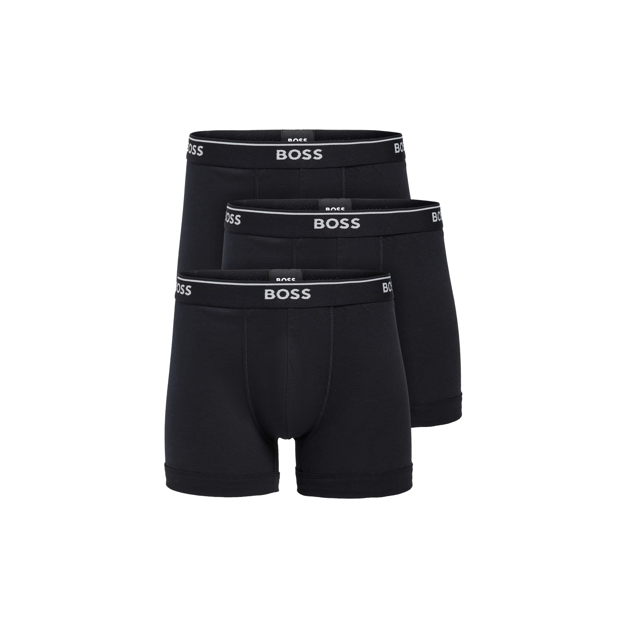 Calzoncillos Bóxer Boss De Algodón Para Hombre, Color Negro Intenso, Talla M, Paquete De 3