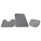 thumbnail image 3 of Juego De 3 Alfombras De Baño, Alfombrilla De Baño, Cubierta De Tapa De Inodoro, Alfombra En Forma De U Para Baño, Gris Claro, 3 of 5