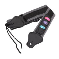 Magideal - Correa De Guitarra Ajustable De 35,43-51,18 Pulgadas, Con 3 Púas De Guitarra, Para Guitarras Clásicas, Guitarras Acústicas, Banjos, Guitarra Eléctrica