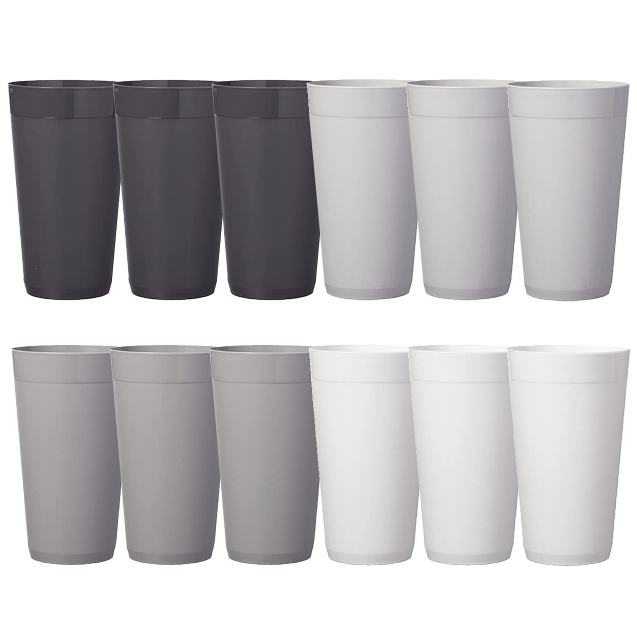 Water Tumblers Us Acrylic Newport, 600 Ml, Piedra Gris, Juego De 12