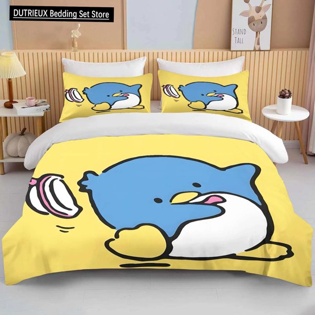 Sanrio Tuxedo Sam Printed Bedding Set Duvet Cover 1 Duvet Cover 2 Pillowcases Adult and Children Bedding Set Luxury Bed Sheets