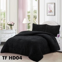 Aladdins Shop - Cobertor De Invierno Texturizado Con Chiporro 2 Plazas Mariposas Negro