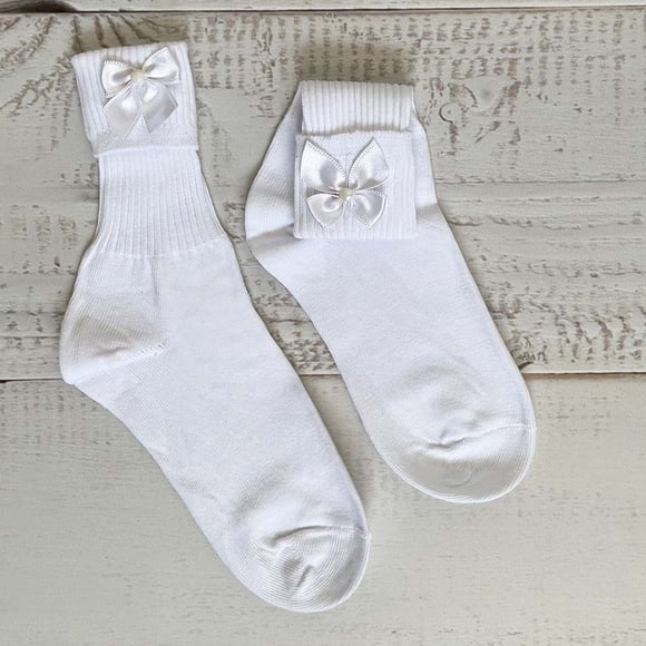Calcetines Blancos Algodón Niña - Talla 1/2 AÑOS
