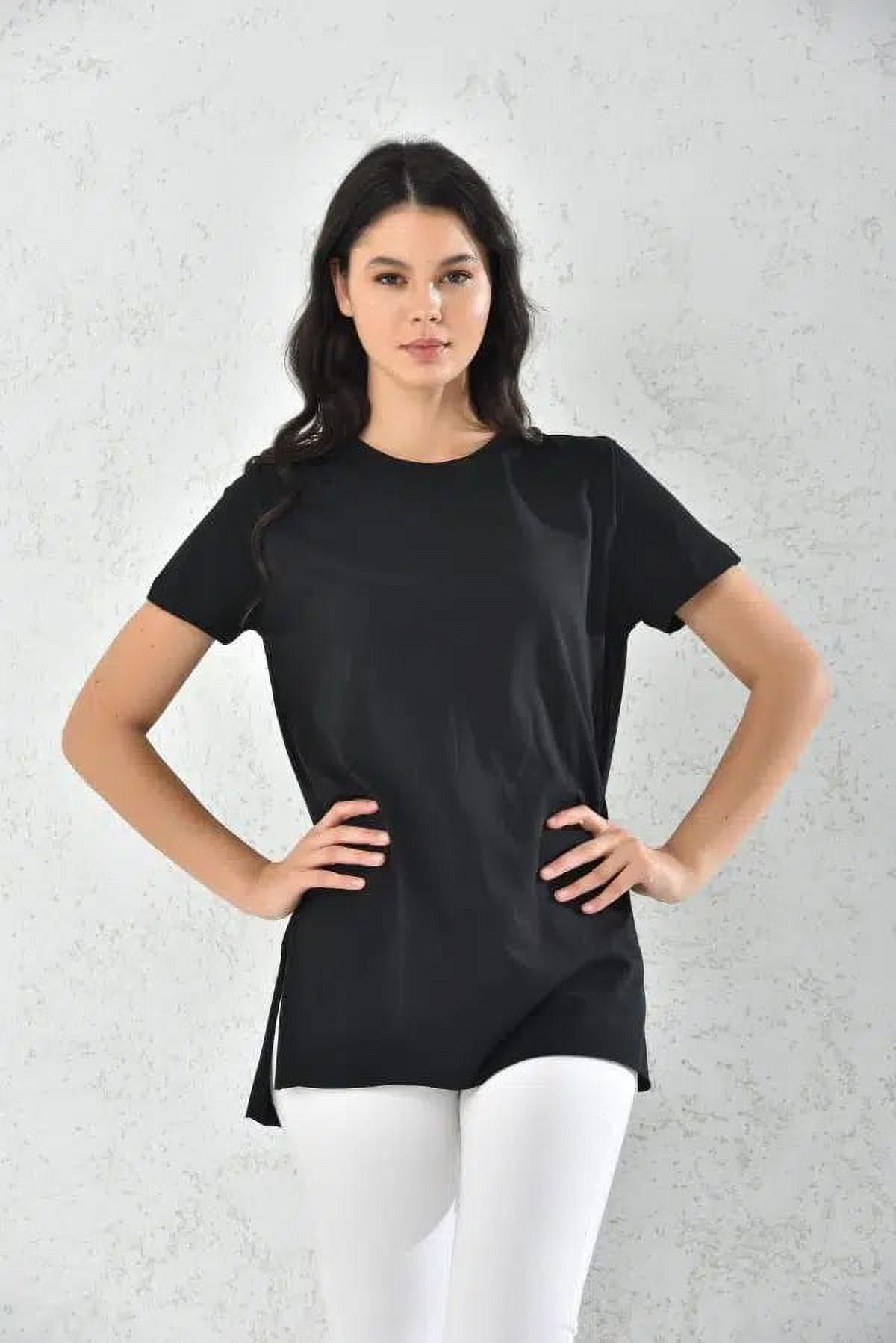 Home Fashion - Polera Mujer Negro Manga Corta Talla L