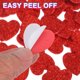 thumbnail image 4 of Uxcell 60 piezas de pegatinas de espuma con purpurina de 1" autoadhesivas en forma de corazón rojas, 4 of 4