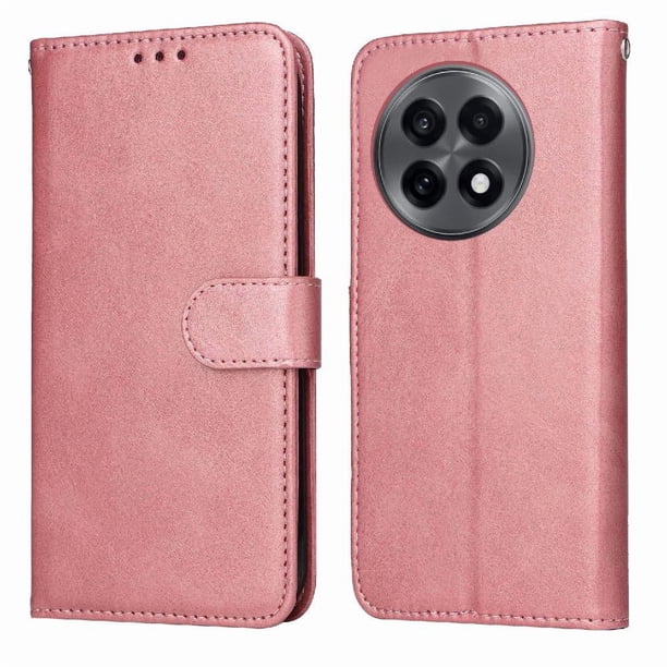 Funda Billetera para OnePlus 13R 5G con Porta Tarjetas y Soporte Ajustable Rosa