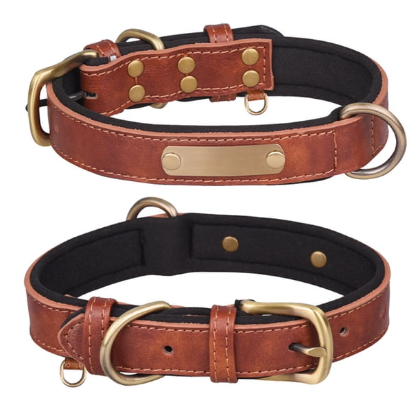 Collar de cuero para gatos con hebilla ajustable, collar para mascotas pequeñas para gatitos