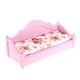 thumbnail image 1 of Hecho a mano 1/6 sofá cama doble sofá casa de muñecas muebles en miniatura decoración rosa, 1 of 5