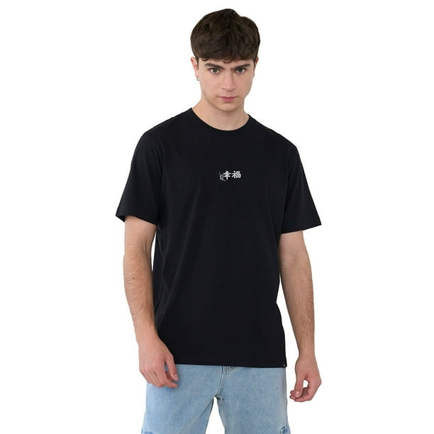 Polera Hombre Asiática Fun Color Negro Corona