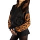 thumbnail image 1 of Jess por Meiko Chaquetas de Mujer Leopardo Mangas Largas Chaqueta Bomber con Cremallera L Negro, 1 of 6