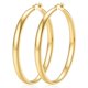thumbnail image 1 of Pendiente de aro Dulcibella 50 mm chapado en oro de 14 k, 1 of 6