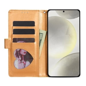 Funda Para Foxdock Elegante Funda Samsung Galaxy S25 Glitter Con Cremallera-Ideal Para El Uso Diario