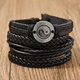 thumbnail image 2 of Pulsera cuero brazalete negro místico, 2 of 3