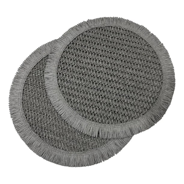 Set 2 Individual De Mesa Pack 2 Individual Tejido Colores gris