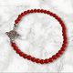 thumbnail image 3 of Pulsera nudo bruja piedra jaspe y lapislázuli elástico Rojo, 3 of 3