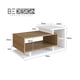 thumbnail image 4 of Mesa De Centro Bicolor 70 Cm Blanco Miel Estilo Nórdico, 4 of 4