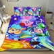 thumbnail image 1 of Kirby Estrella Conjunto de sábanas temático, trío de piezas, cómodo y amigable con la piel, diseño único, regalo de decoración para el hogar para familiares, amigos y fans,135cm *200cm, 1 of 6