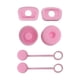thumbnail image 3 of Spill Stopper Silicone Straw Topper Straw Cover Cap Para Viajes Al Aire Libre Party Pink, 3 of 5