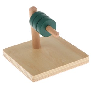 Genérico - Funny Wood Montessori Discs Geometry Juguetes Para Niños Matemáticas Handcraft Green