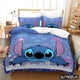 thumbnail image 1 of Cute Lilo And Stitch Queen King Size Bedding Set Cartoon 3D Print Comforter Cover With Pillowcase Home Textile Bedclothes Bed Sheets, 1 of 5