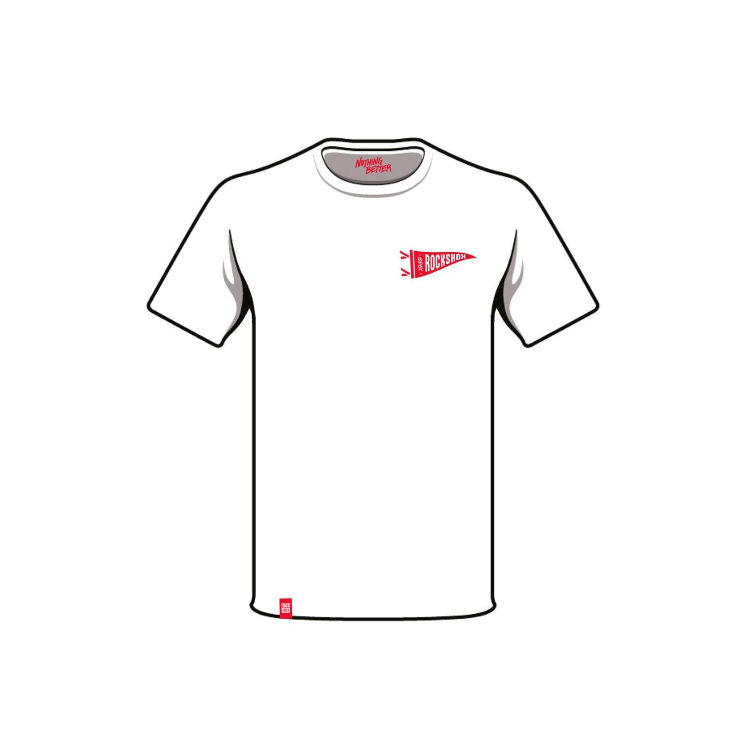 Polera Rockshox Manga Corta Pennant Blanco