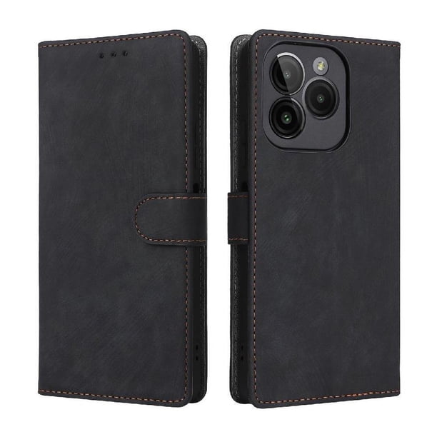 Funda Billetera para BLU G54 con Soporte - Cartera de Cuero con Ranuras Negro