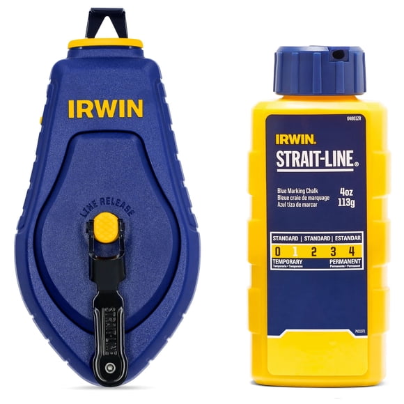 Rollo de tiza IRWIN STRAIT-LINE COMPACT con tiza azul de 9 m