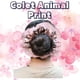 thumbnail image 2 of Scrunchie Doble Plisado Animal Print Mujer Accesorio rosa 10, 2 of 3