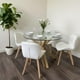thumbnail image 1 of Comedor Mesa Equiz 100cm + 4 Sillones Rubik Blanco, 1 of 3