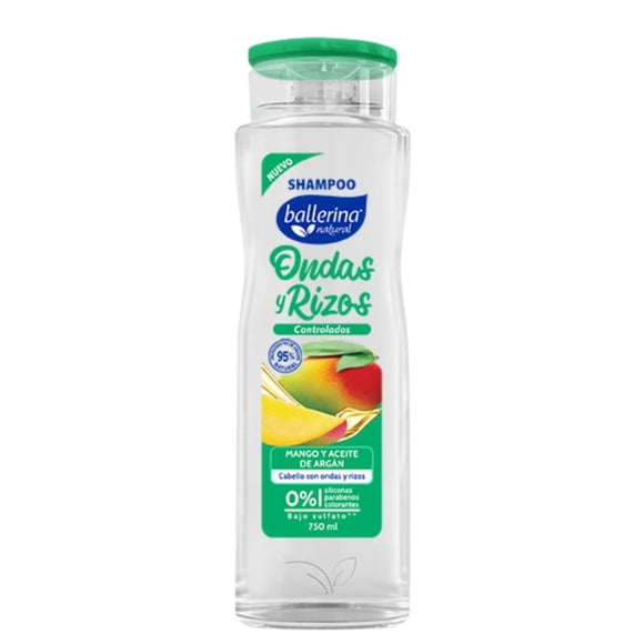 Shampoo Ballerina Ondas y Rizos Controlados, 750 ml