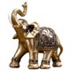 thumbnail image 4 of Estatua De Elefante Dorado Fengshui Escultura Estante De Escritorio Decoración Para El Hogar Estatuilla Pies Cerrados L, 4 of 5