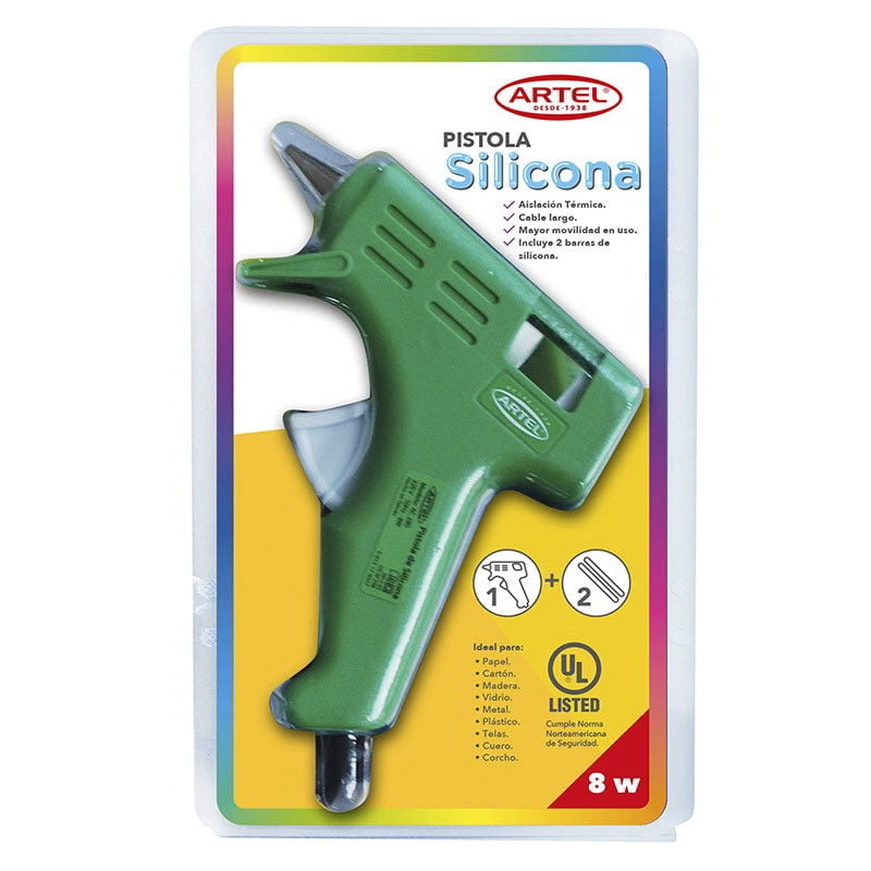 Pistola Silicona 8w Color Verde Artel