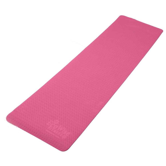 Esterilla de yoga Eco Wise Fitness 72 x 183 cm polifina gris/rosa