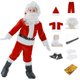 thumbnail image 1 of Disfraz de Santa para Niños AMHSCOCA - Conjunto Navideño de 9 Piezas, 1 of 8