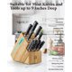 thumbnail image 2 of Bloque de almacenamiento de cuchillos Cook N Home Bamboo con 20 ranuras, 2 of 5