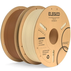 Filamento Para Impresora 3D Elegoo Pla Plus De 1,75 Mm, Marrón Y Beige, 2 Kg