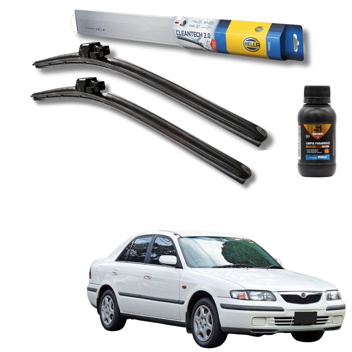 Plumillas Hella Cleantech Para Mazda 626 1998-2004