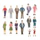 thumbnail image 4 of 14 Piezas De Plástico 1:25 Modelo Pintado Tren Figuras De Personas Peque?as Figuras De Calibre G, 4 of 5