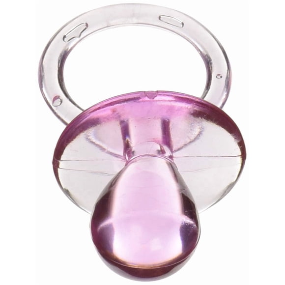 Accesorios KC para baby shower: 12 chupetes rosas de 6,4 cm