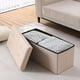 thumbnail image 5 of Puff almacenaje CUYOCA 76 cm lino beige 75 L plegable, 5 of 9